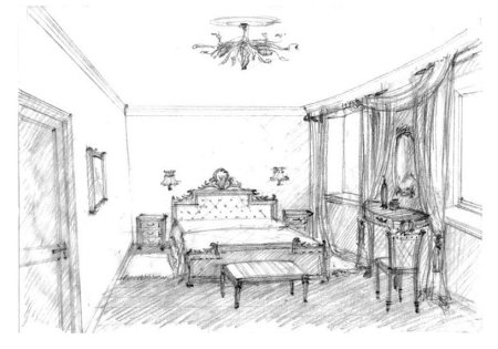 Эскиз интерьера в стиле Барокко