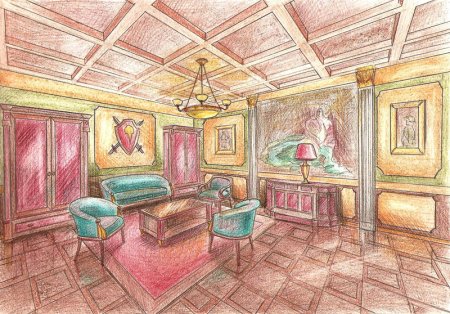 Гостиная в стиле Барокко