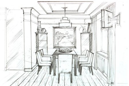 Эскиз литературной гостиной
