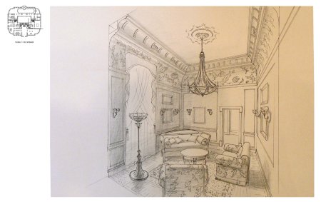 Эскиз интерьера