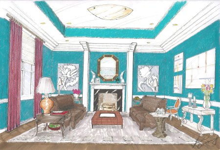 Интерьерный рисунок