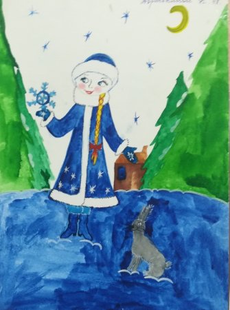 Рисование Снегурочки