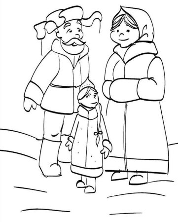 Раскраски на сказку Снегурушка