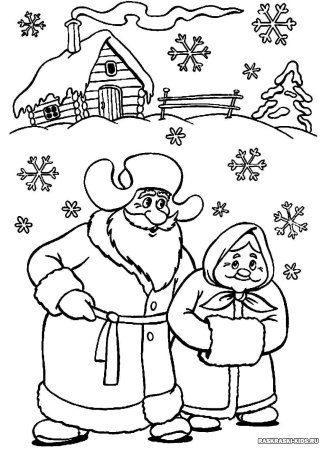 Костюм Снегурочки карандашом