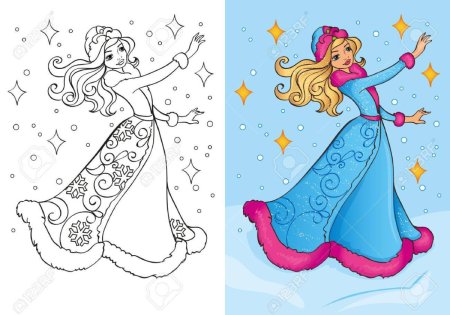 Рисунок на тему Снегурочка