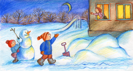 Композиция зимние забавы