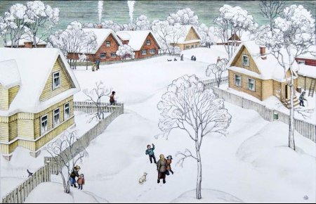 Рисунок на зимнюю тему