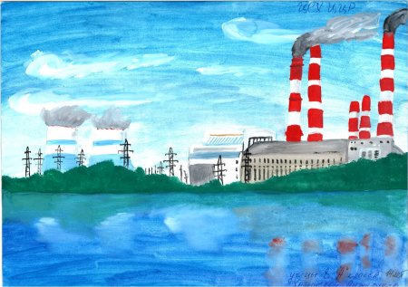 Рисунок завод будущего детский