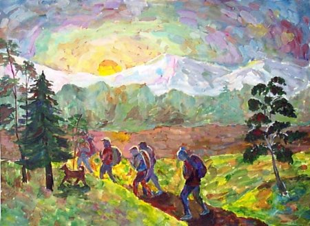 Рисунок на тему туризм