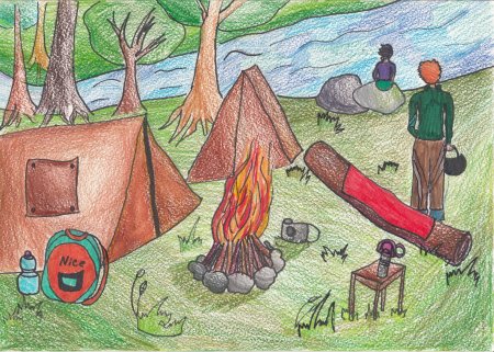 Рисунок на тему я турист