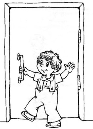 Дверь раскраска для детей