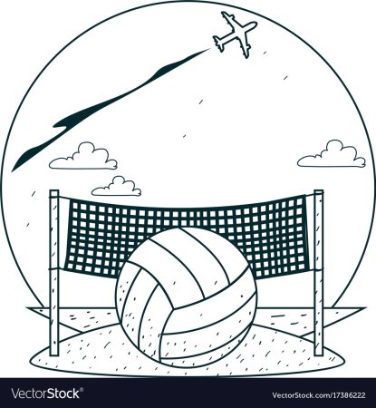 Рисунок на тему волейбол простой