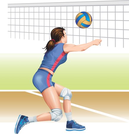 Рисунок людей играющих в волейбол