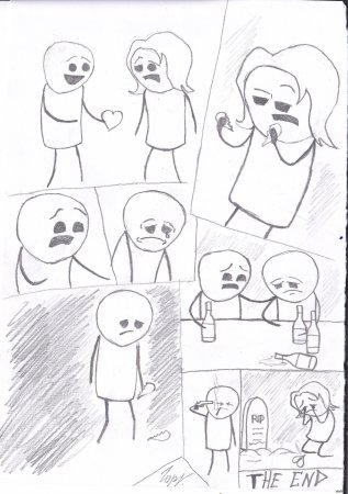 Нарисовать комикс карандашом