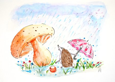 Рисование грибы в старшей группе