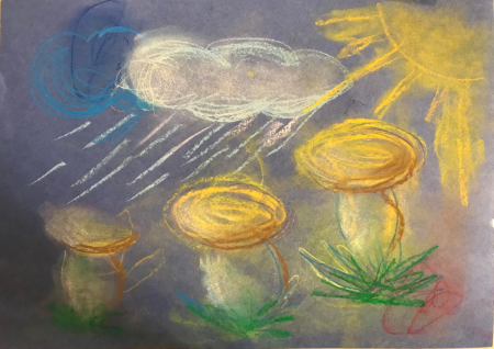 Грибной дождик рисунок