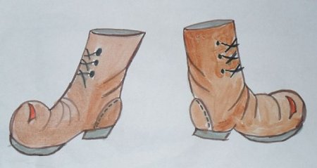 Ботинок наступает рисунок