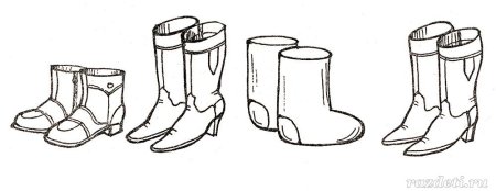 Сапоги скороходы раскраска
