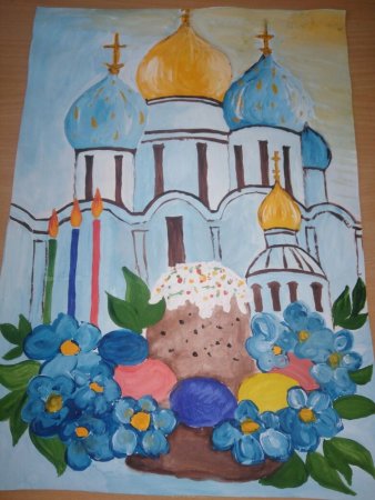 Рисунок на тему Пасха