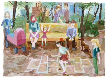 Рисунок детской площадки