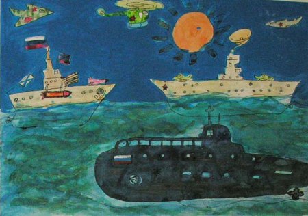 Рисование подводная лодка в подготовительной группе