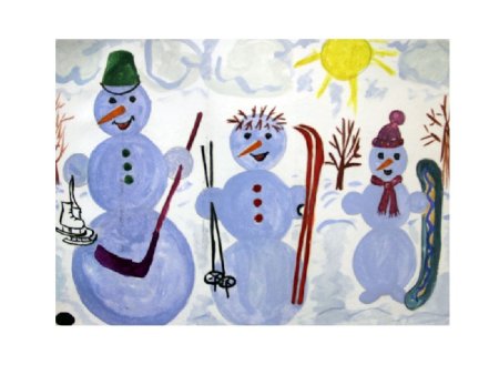 Рисование зимние забавы старшая группа