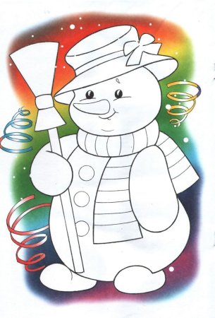 Снеговик зайчик новый год