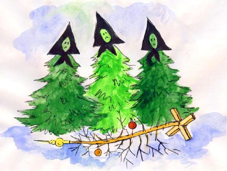 Рисунок на тему не вырубайте ели