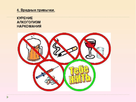 Вредные привычки курение наркотики алкоголизм а