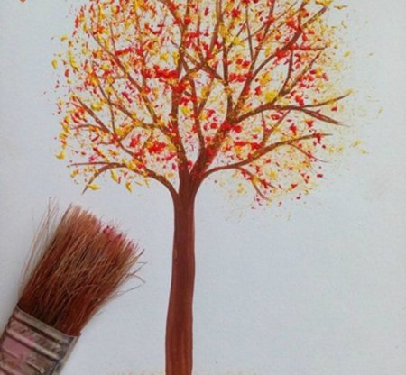 Рисование с помощью ватных палочек