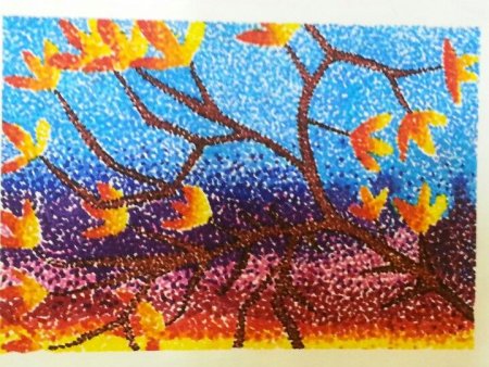 Рисование ватными палочками