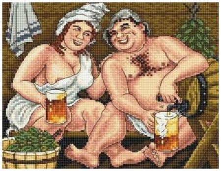 Вышивка для бани крестиком
