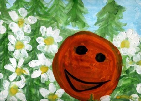 Колобок рисунок для детей