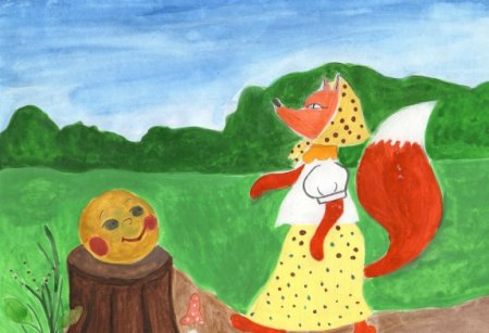 Рисунок на тему Колобок