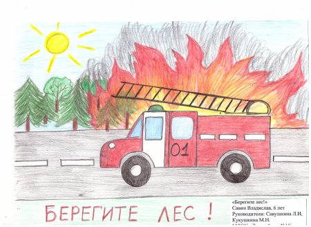 Пожарная безопасность детские рисунки