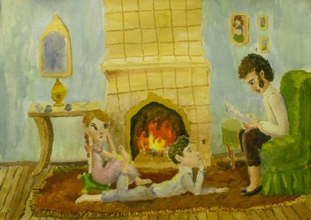 Семейный очаг рисунок