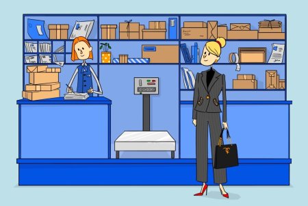 Почтальон иллюстрация