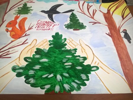 Рисунок на тему сохраним елочку