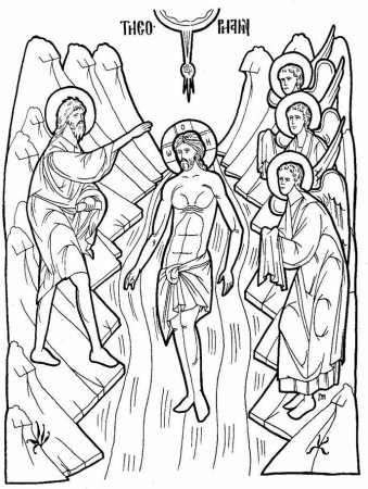 Прорись иконы Рождества Христова