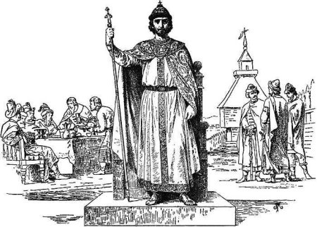 Раскраска князь Владимир крещение Руси