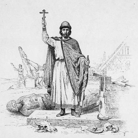 Раскраска князь Владимир крещение Руси