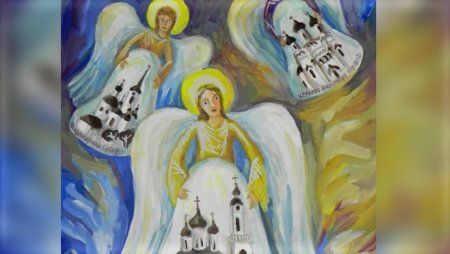 Рисунки ангелов в церкви