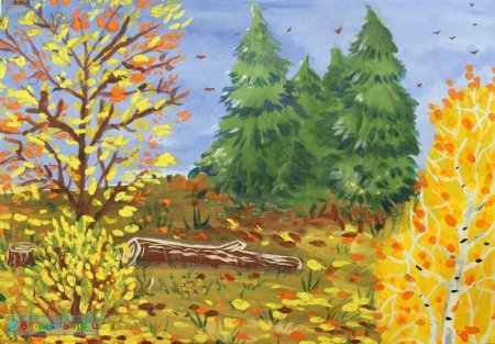 Рисование улетают птицы