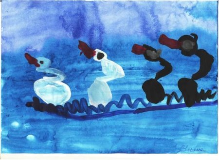 Лебединое озеро рисунок для детей