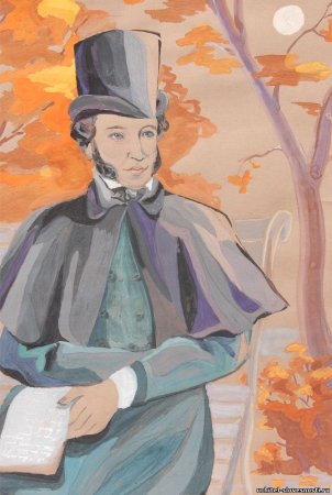 Константин Юон а.с.Пушкин на прогулке верхом