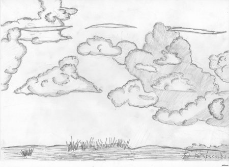 Иллюстрация к стиху Лермонтова тучи