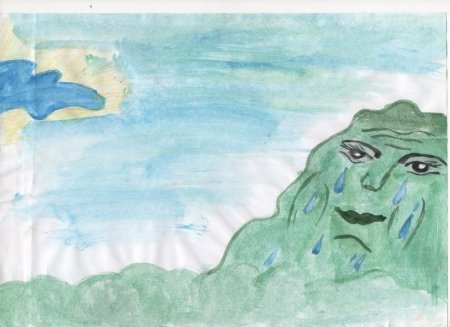 Рисунок к стиху утёс Лермонтов