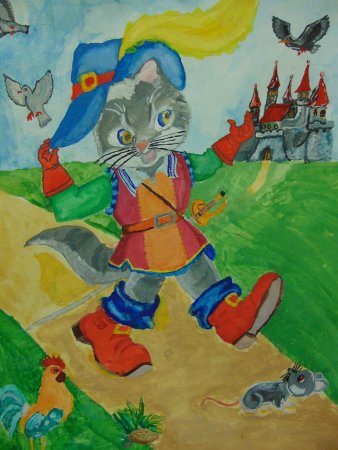 Персонажи кот в сапогах шаль Перр