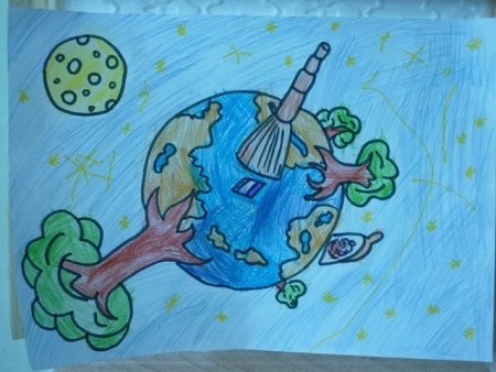 Земля наш космический корабль рисунок