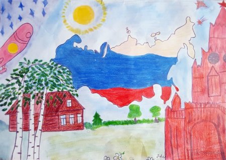 Рисование на тему Родина